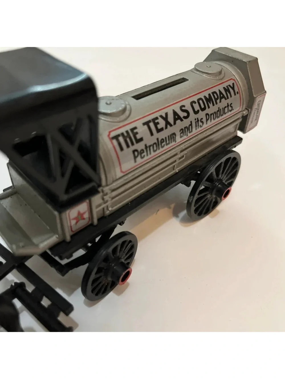 Vintage Horse Drawn Tank Wagon Coin Bank Toy 1991